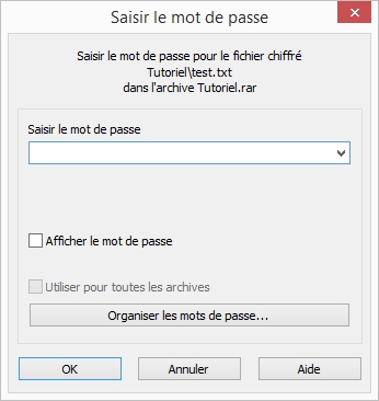 Retrouver le mot de passe WinRAR